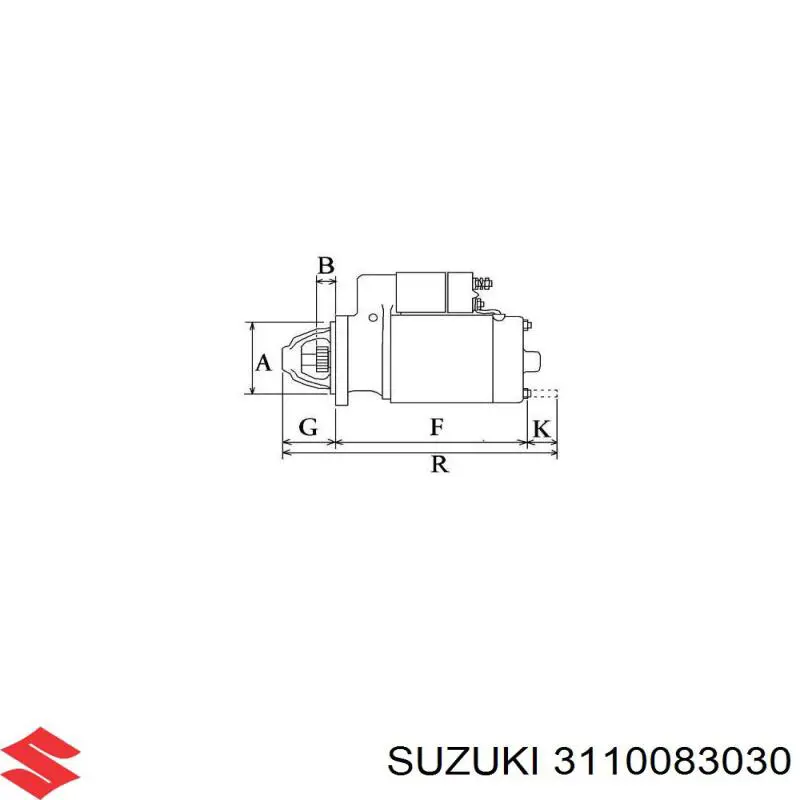 Motor de arranque 3110083030 Suzuki