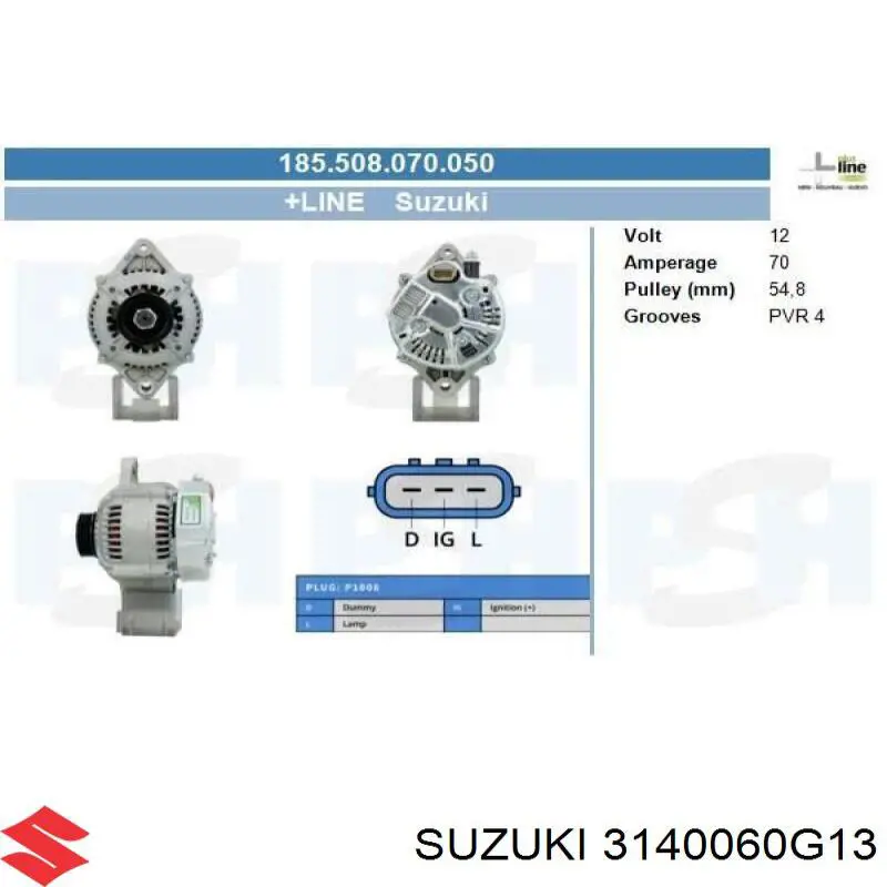 3140060G13 Suzuki alternador