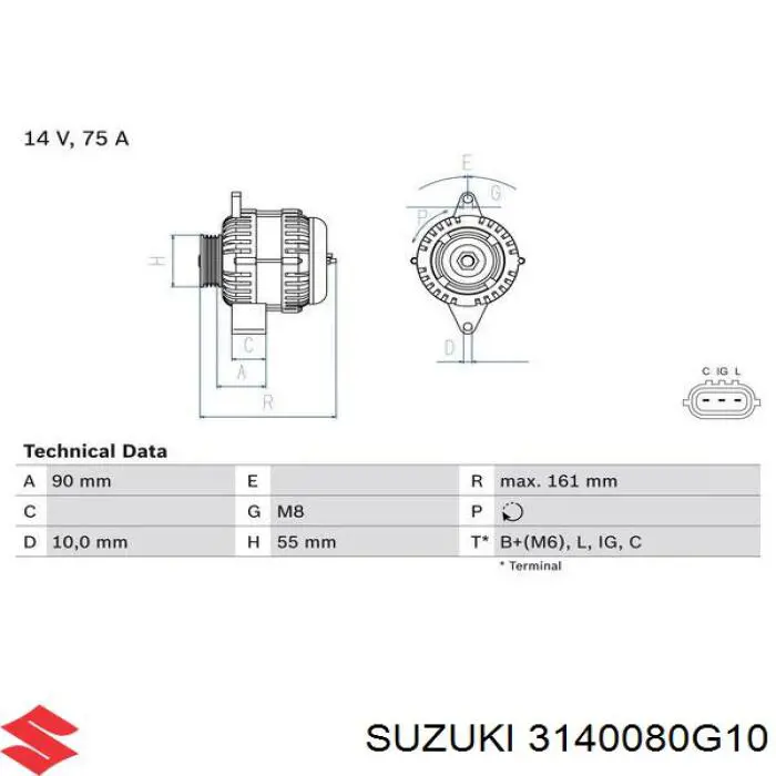 Generador Suzuki 3140080G10