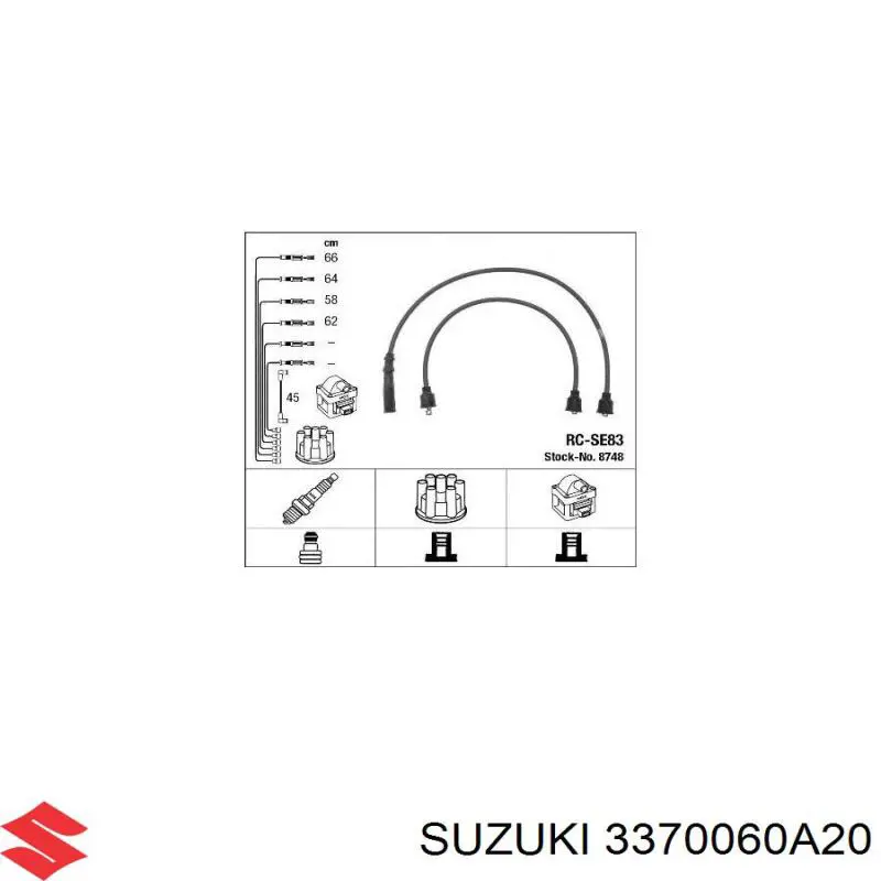 3370060A20 Suzuki Cables de alta tensión, juego