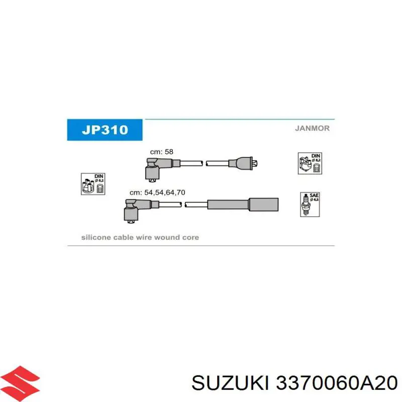Juego de cables de bujias Suzuki 3370060A20 precio, desde 21,08 EUR