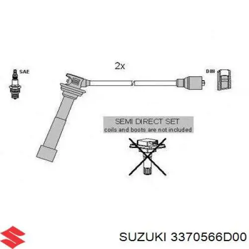 Juego de cables de bujias Suzuki 3370566D00 precio, desde 25,55 EUR