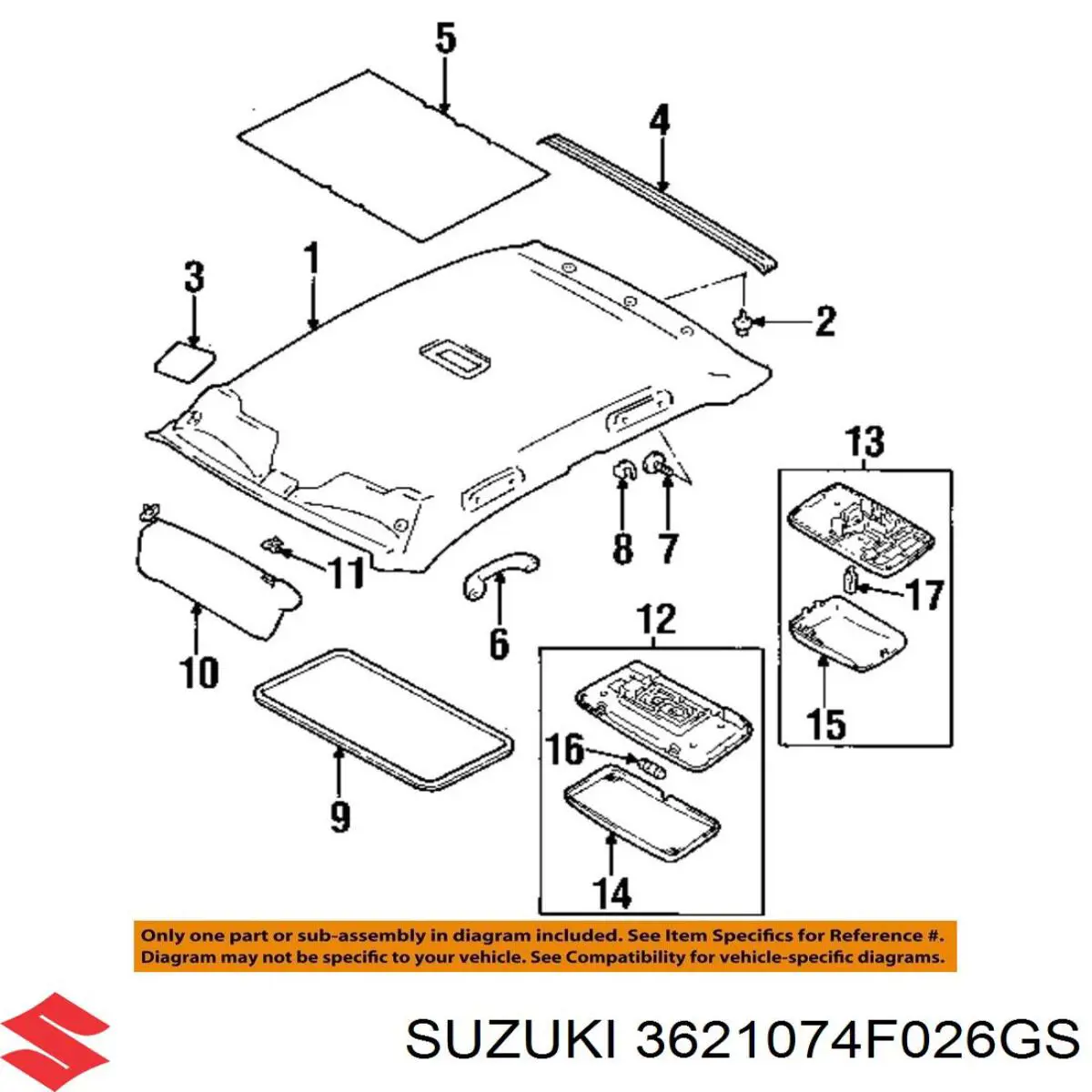  Suzuki 3621074F026GS precio, desde 50,82 EUR