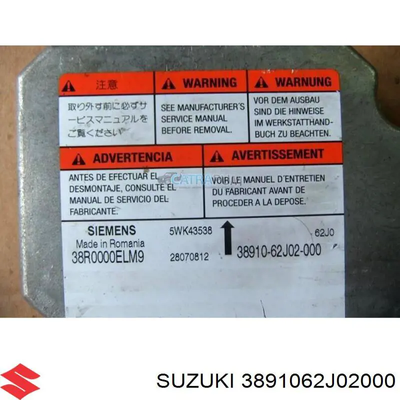 Comprar 3891062J02 Suzuki 