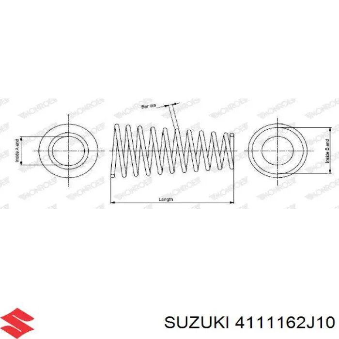 4111162J10 Suzuki Muelle delantero