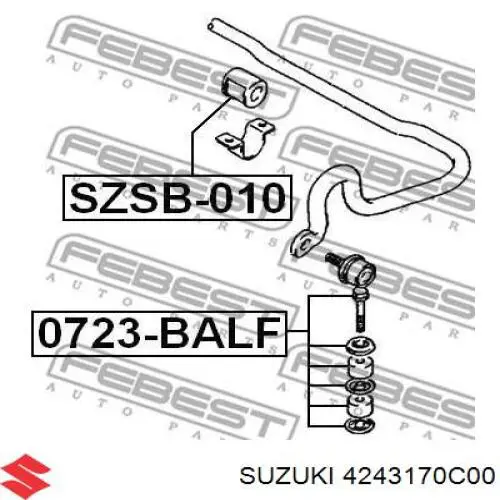 Comprar 4243170C00 Suzuki Buje de barra estabilizadora delantera