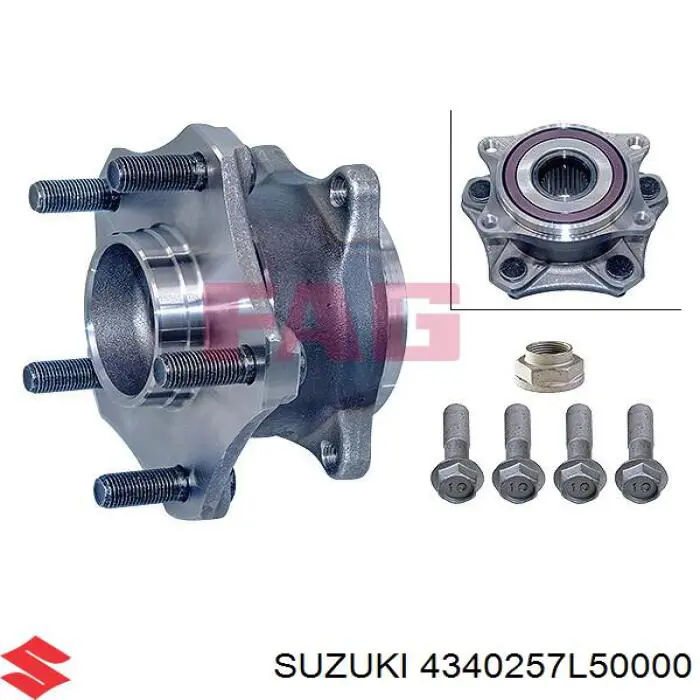 4340257L50000 Suzuki cubo de rueda delantero