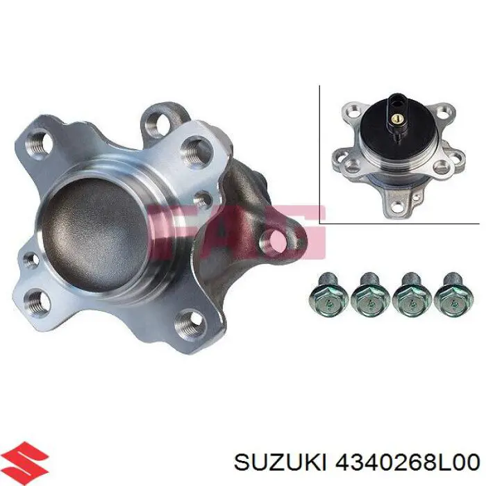Cubo de rueda trasero 4340268L00 Suzuki