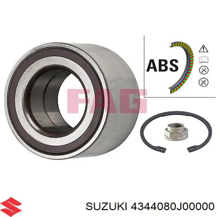 4344080J00000 Suzuki cojinete de rueda delantero