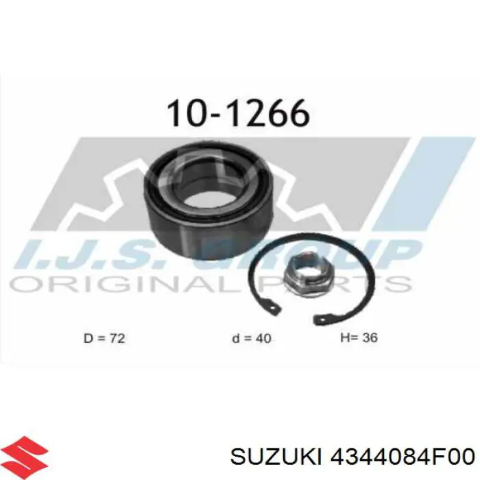 Cojinete de rueda delantero Suzuki 4344084F00 precio, desde 20,39 EUR