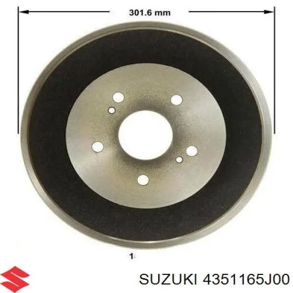 Tambor de freno trasero Suzuki 4351165J00 precio, desde 62,35 EUR