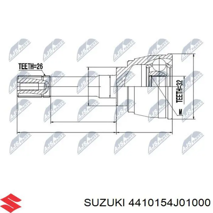 4410154J01000 Suzuki junta homocinética exterior delantera