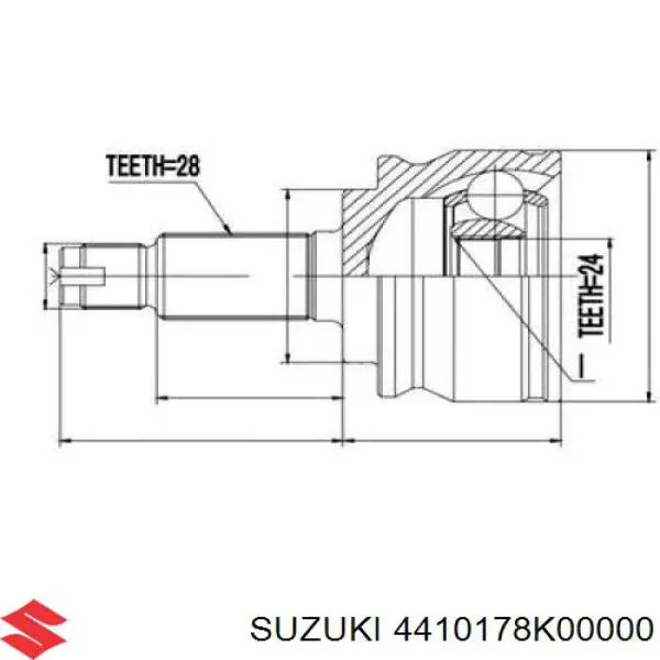 4411778K00000 Suzuki Semieje delantero derecho