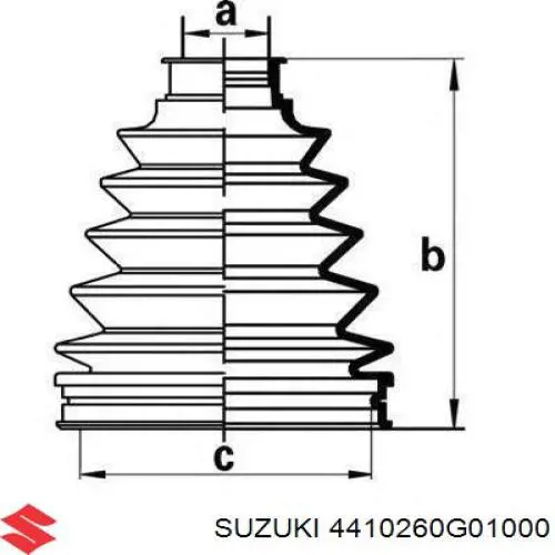 44102-60G01-000 Suzuki árbol de transmisión delantero izquierdo