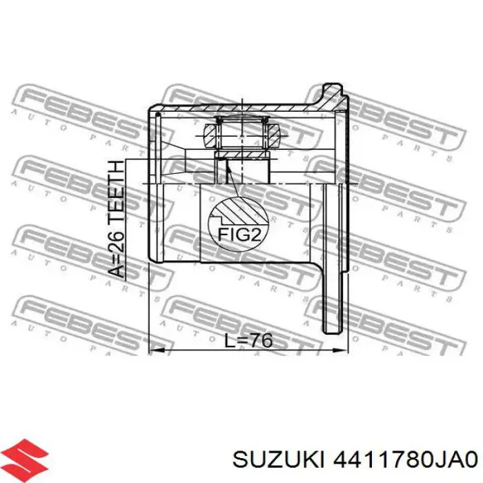Junta homocinética interior trasera para Suzuki SX4 