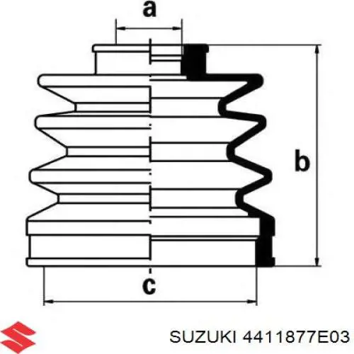 Fuelle, palier delantero exterior Suzuki 4411877E03 precio, desde 8,61 EUR