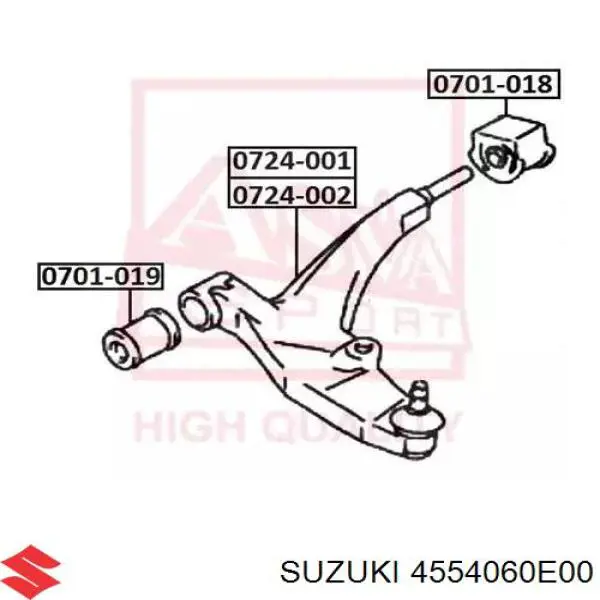 Silentblock de brazo de suspensión Suzuki 4554060E00 precio, desde 6,94 EUR