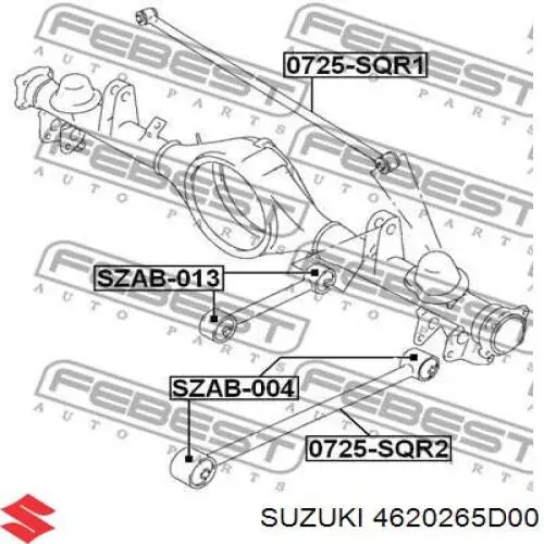 4620265D00 Suzuki palanca de soporte suspension trasera longitudinal inferior izquierda/derecha