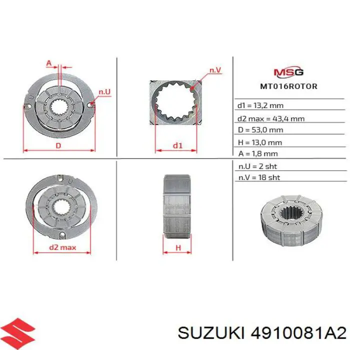 4910081A2 Suzuki bomba hidráulica de dirección