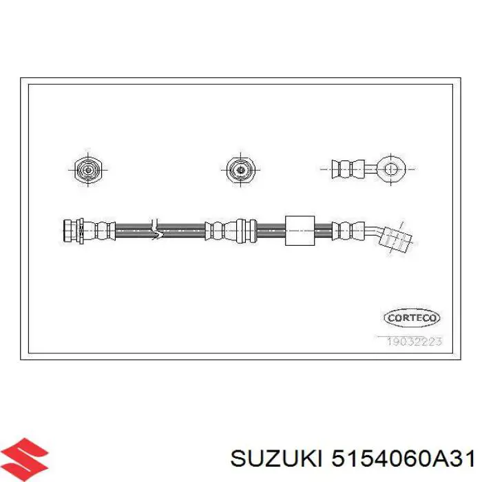 5154060A31 Suzuki tubo flexible de frenos delantero derecho