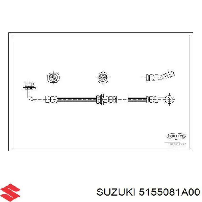 5155081A00 Suzuki latiguillos de freno delantero izquierdo