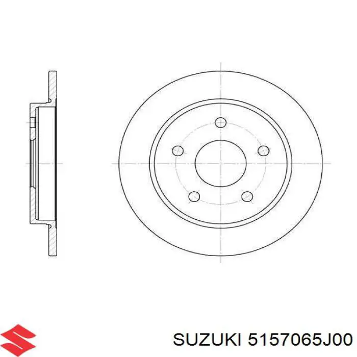 5157065J00 Suzuki latiguillo de freno trasero