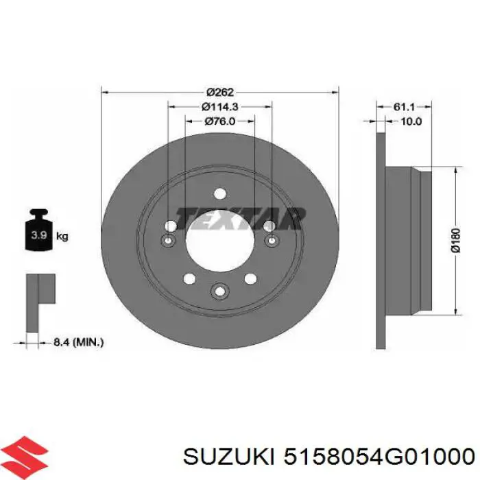 51580-54G01-000 Suzuki latiguillo de freno delantero