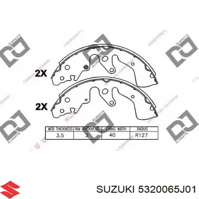 Zapatas de freno de tambor traseras Suzuki 5320065J01 precio, desde 51,56 EUR