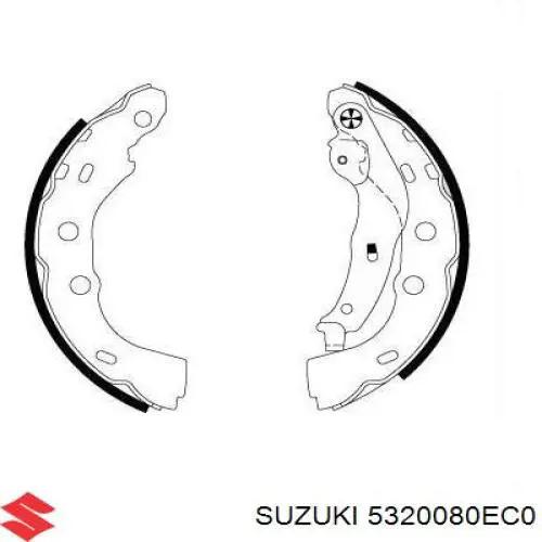 5320080EC0 Suzuki zapatas de frenos de tambor traseras