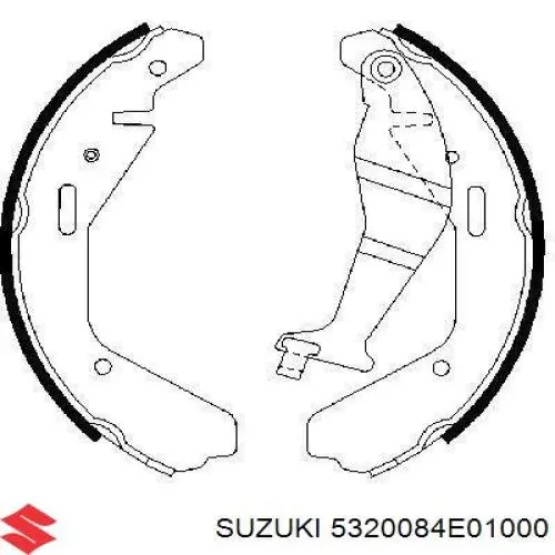 53200-84E01-000 Suzuki zapatas de frenos de tambor traseras