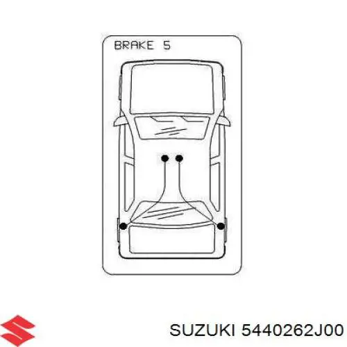 5440262J00 Suzuki cable de freno de mano trasero izquierdo