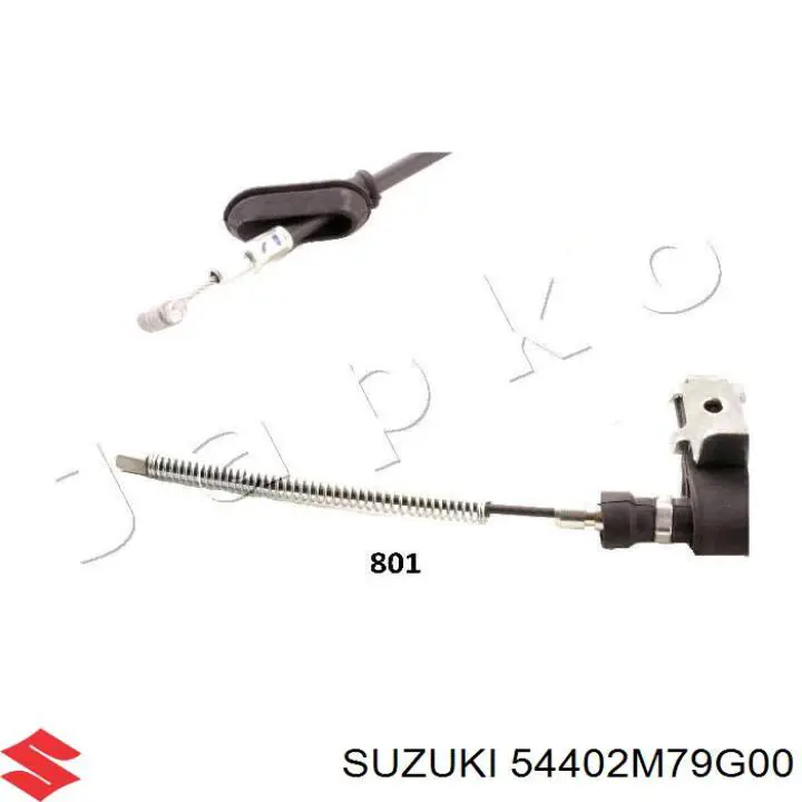 54402M79G00 Suzuki cable de freno de mano trasero izquierdo