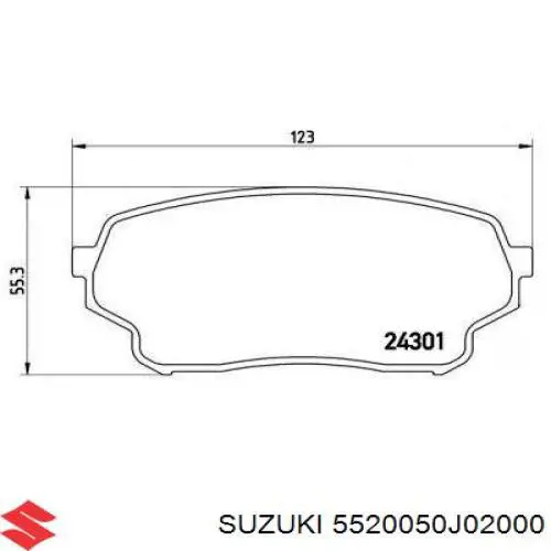 55200-50J02-000 Suzuki pastillas de freno delanteras