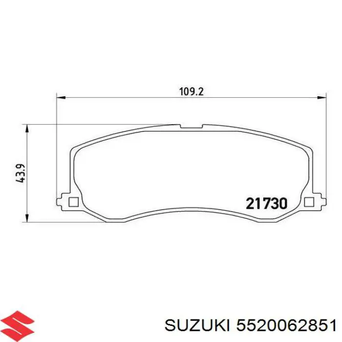 5520062851 Suzuki pastillas de freno delanteras