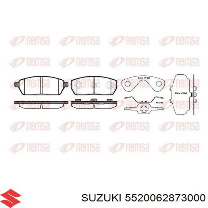 5520062873000 Suzuki pastillas de freno delanteras