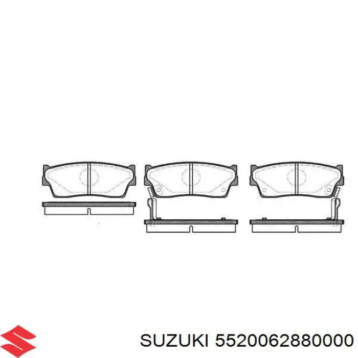 5520062880000 Suzuki pastillas de freno delanteras