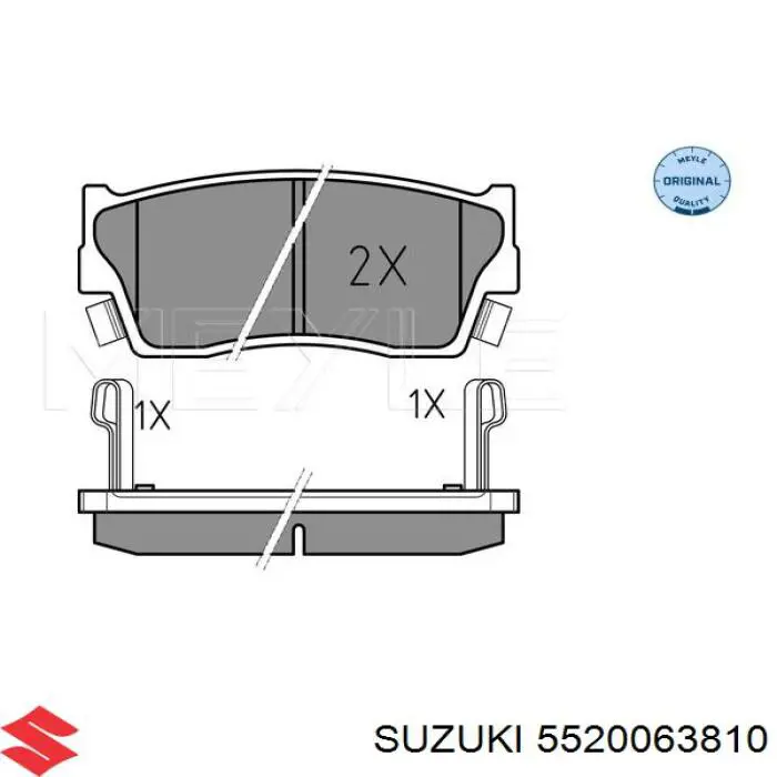 5520063810 Suzuki pastillas de freno delanteras