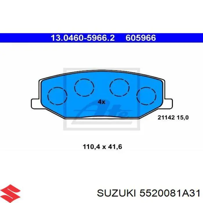 5520081A31 Suzuki pastillas de freno delanteras