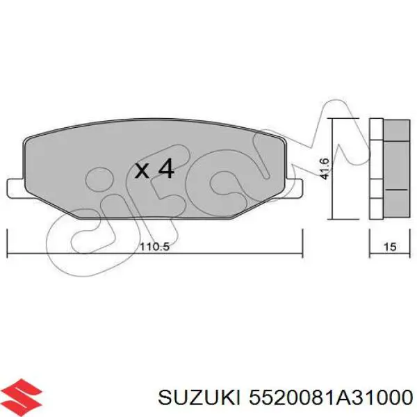 Pastillas de freno delanteras Suzuki Jimny FJ