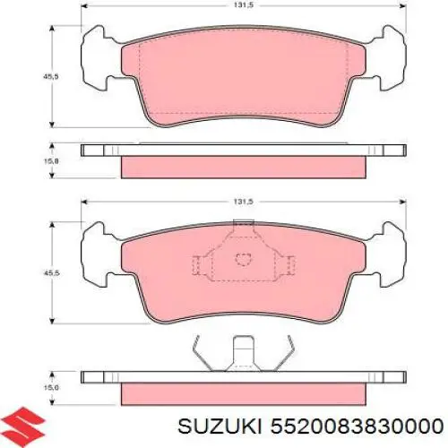 5520083830000 Suzuki pastillas de freno delanteras