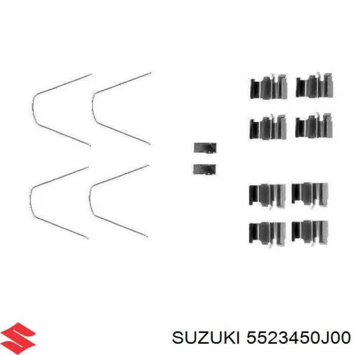 5523450J00 Suzuki conjunto de muelles almohadilla discos delanteros