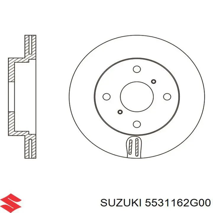 5531162G00 Suzuki freno de disco delantero