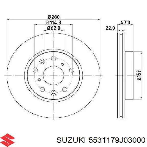 Frenos delanteros Suzuki 5531179J03000 precio, desde 32,26 EUR