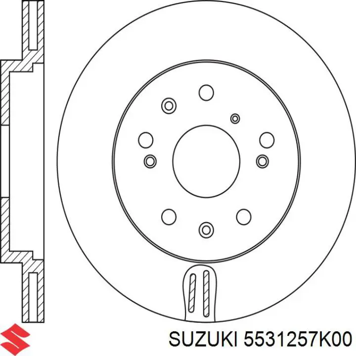 5531257K00 Suzuki disco de freno trasero