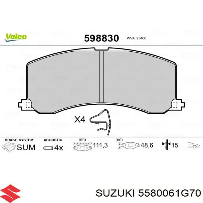 Pastillas de freno delanteras para Suzuki Swift II (AH, AJ)