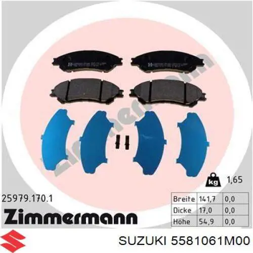 Pastillas freno delanteras Suzuki 5581061M00 precio, desde 32,61 EUR