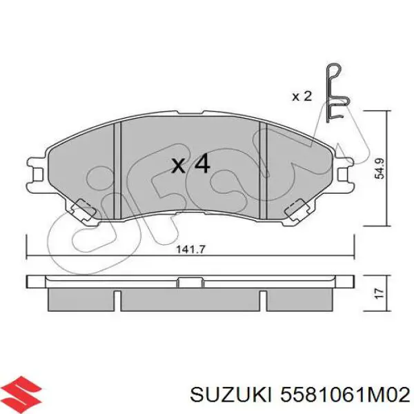 Pastillas freno delanteras Suzuki 5581061M02 precio, desde 32,61 EUR
