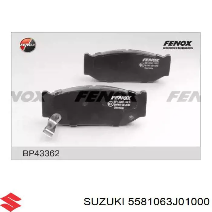 55810-63J01-000 Suzuki pastillas de freno delanteras