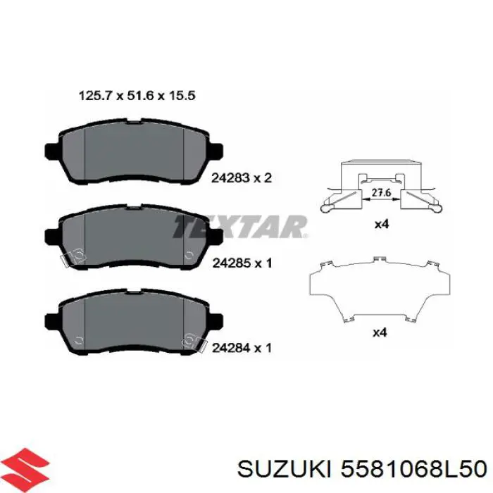Comprar 5581068L50 Suzuki Pastillas delanteras de freno