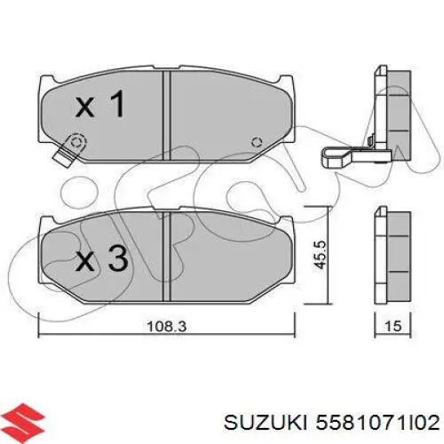 Pastillas de freno delanteras Suzuki Swift 4 MZ, EZ